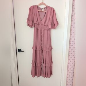 Flying Tomato DEJA VU MIDI DRESS Mauve